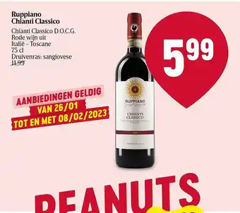 Delhaize Ruppiano chianti classico aanbieding