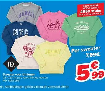 Carrefour Sweater voor kinderen aanbieding