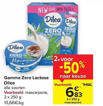 Carrefour Market Gamma zero lactose dilea aanbieding