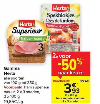 Carrefour Market Gamma herta aanbieding