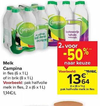 Carrefour Market Melk campina aanbieding