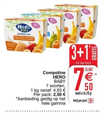 Cora Hero Compotine aanbieding