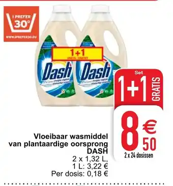 Cora Dash Vloeibaar wasmiddel van plantaardige oorsprong aanbieding