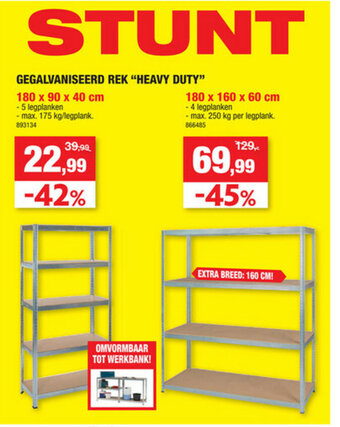 Hubo Gegalvaniseerd Rek Heavy Duty aanbieding