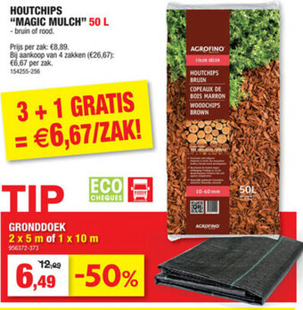 Hubo Houtchips Magic Mulch 50L aanbieding