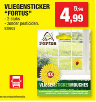 Hubo Vliegensticker Fortus aanbieding