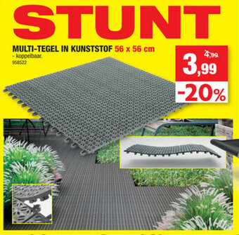 Hubo Multi-Tegel in Kunststof aanbieding