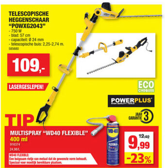 Hubo Telescopische Heggenschaar POWXG2043 aanbieding
