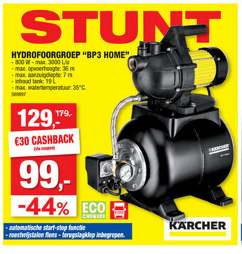 Hubo Hydrofoorgroep BP3 Home aanbieding