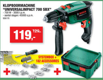 Hubo Klopboormachine Universalimpact 700 SBX aanbieding