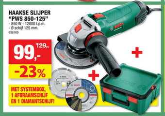 Hubo Haakse Slijper PWS 850-125 aanbieding