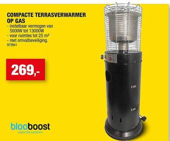 Hubo Compacte terrasverwarmer op gas aanbieding