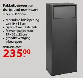 Pakketbrievenbus dortmund mat zwart