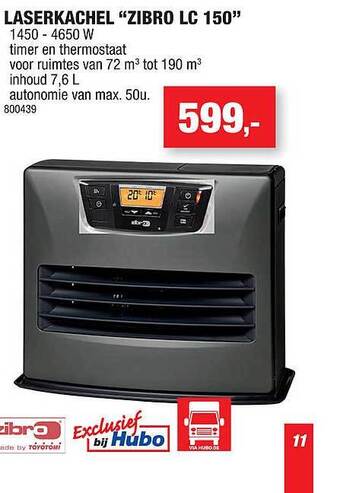 Hubo Laserkachel zibro lc 150 aanbieding