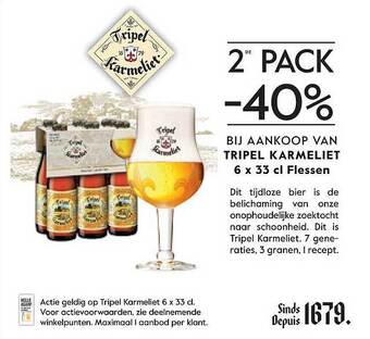 Prik en Tik Tripel karmeliet aanbieding