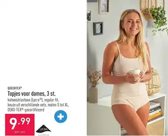 ALDI Queentex topjes voor dames aanbieding