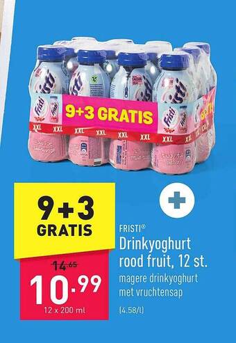 ALDI Fristi drinkyoghurt rood fruit aanbieding