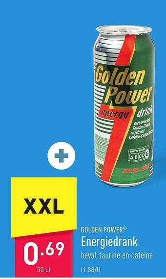 ALDI Golden power energiedrank aanbieding