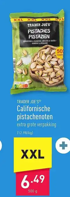 ALDI Trader joe's californische pistachenoten aanbieding