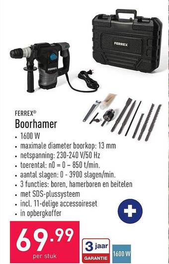 ALDI Ferrex boorhamer aanbieding