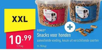 ALDI Romeo snacks voor honden aanbieding