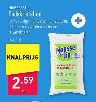 ALDI Mousse de lin sodakristallen aanbieding