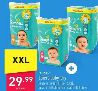 ALDI Pampers luiers baby-dry aanbieding