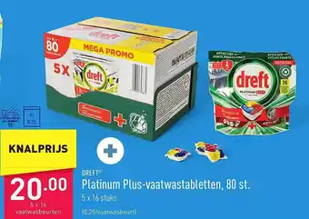 ALDI Dreft platinum plusvaatwastabletten aanbieding