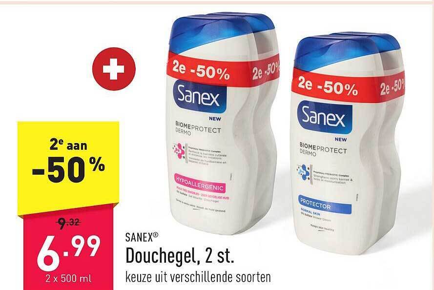 Sanex douchegel, 2 st. promotie bij ALDI