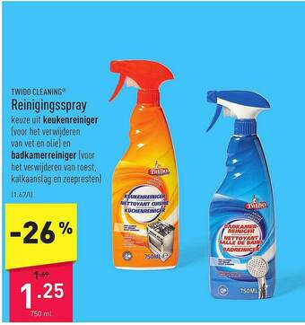 ALDI Twido cleaning reinigingsspray aanbieding