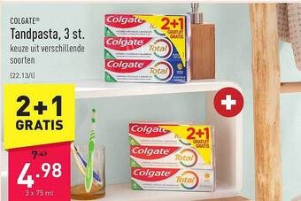 ALDI Colgate tandpasta, 3 st. aanbieding