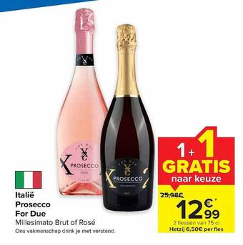 Carrefour Market Prosecco for due aanbieding