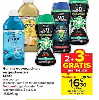 Carrefour Market Wasverzachters en geurboosters lenor aanbieding