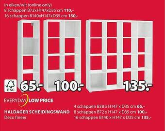 Jysk Haldager scheidingswand aanbieding