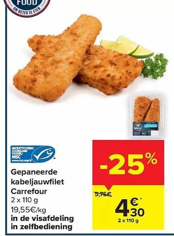 Gepaneerde kabeljauwfilet