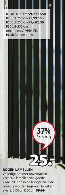 Jysk Rogen lamellen aanbieding