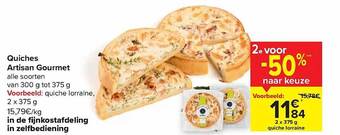 Carrefour Market Quiches artisan gourmet aanbieding
