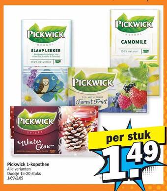 Albert Heijn Pickwick 1kopsthee aanbieding