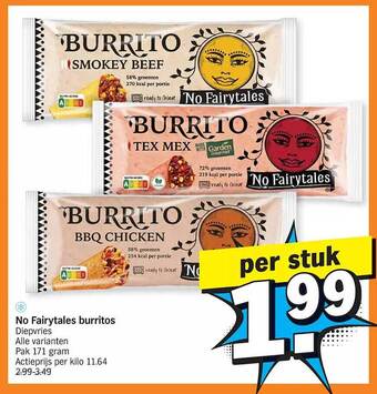 Albert Heijn No fairytales burritos aanbieding