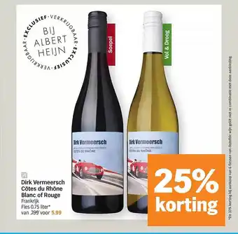 Albert Heijn Dirk vermeersch côtes du rhône aanbieding