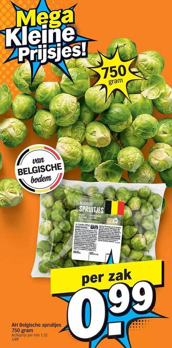 Albert Heijn Ah belgische spruitjes aanbieding