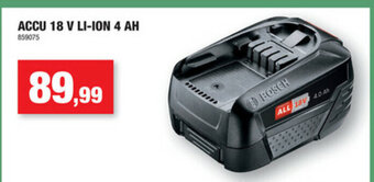 Hubo Accu 18 V Li-ion 4 AH aanbieding