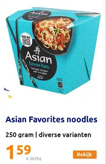 Action Asian Favorites noodles 250gram aanbieding