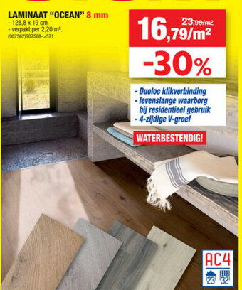 Hubo Laminaat Ocean 8mm aanbieding