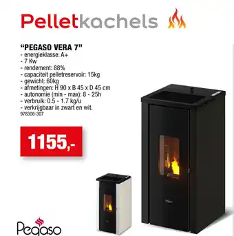 Pegaso Vera 7" Pellet Kachels