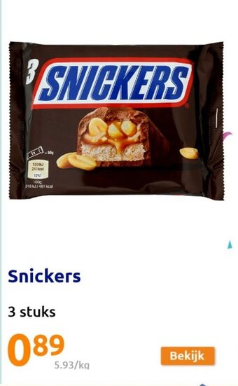 Action Snickers aanbieding
