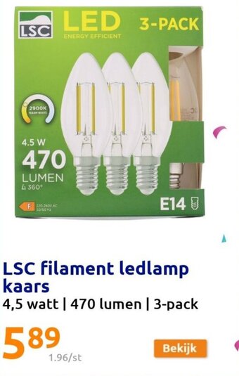 LSC filament ledlamp kaars