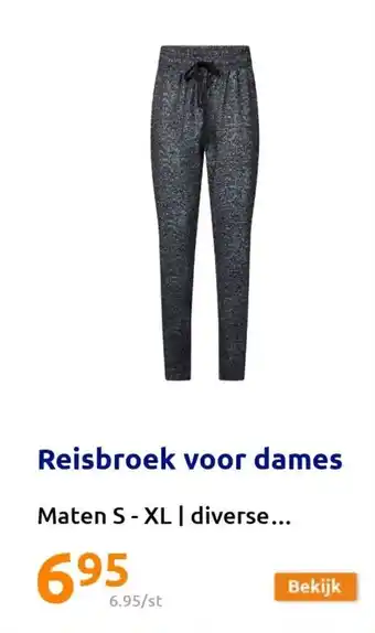 Action Reisbroek voor dames aanbieding