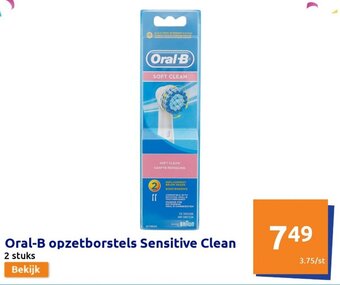 Action Oral-B opzetborstels Sensitive Clean aanbieding
