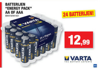 Hubo Batterijen Energy Pack AA of AAA aanbieding